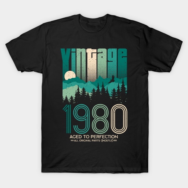 40th birthday gifts for men and women 1980 gift 40 years old T-Shirt by CheesyB